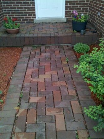 Brick Paver Repairs- Resetting a Settled Walkway in Barrington Inverness-1