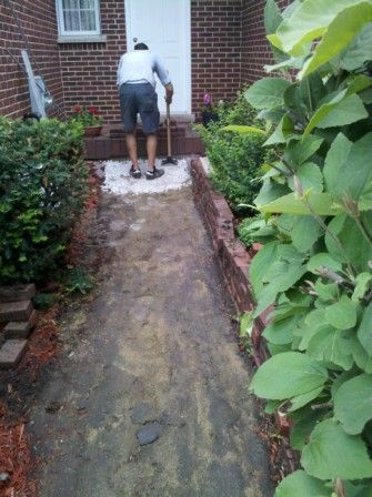 Brick Paver Repairs- Resetting a Settled Walkway in Barrington Inverness-4