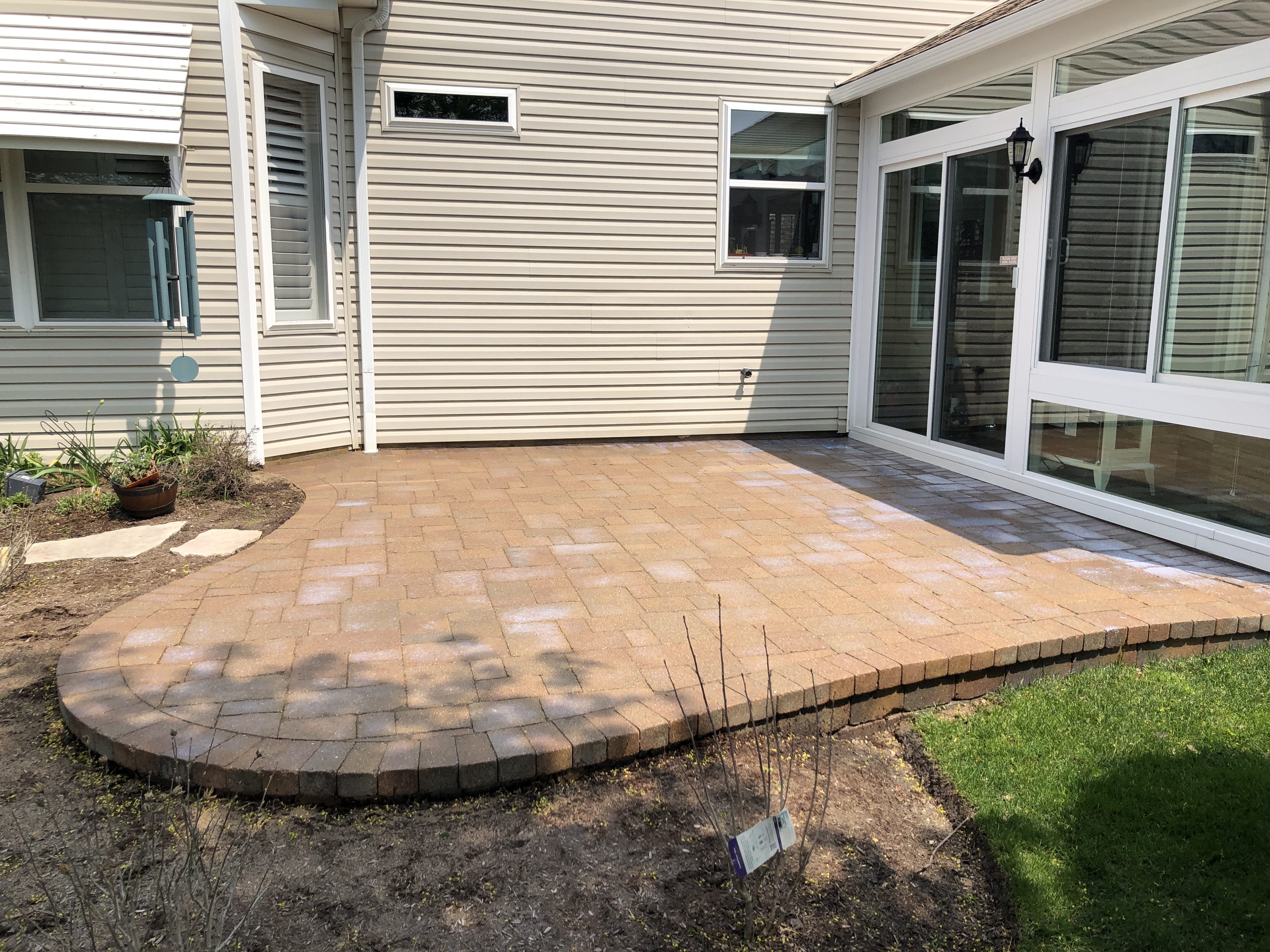 Wet look brick paver sealer by paver protector in Huntley, IL