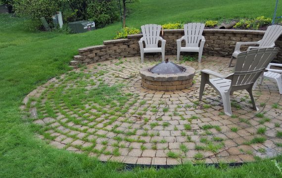 Weeds in brick paver joint sand